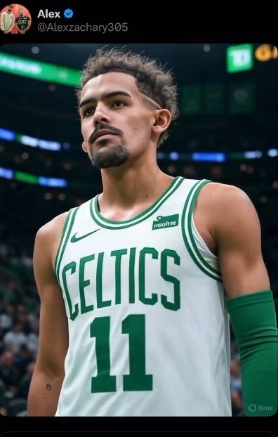 特雷-杨对凯尔特人球衣AI照点赞 续约疑云更添期待